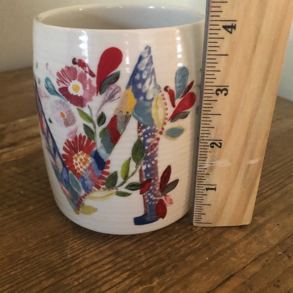 Anthro Starla Halfmann “M” Coffee | Tea Mug Cup - Picture 5 of 6